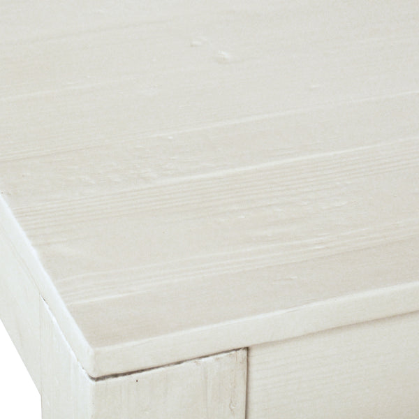 Dovetail Miranda Dining Table White 72" White Paint Lacquer Finish Pine Wood DOV5271