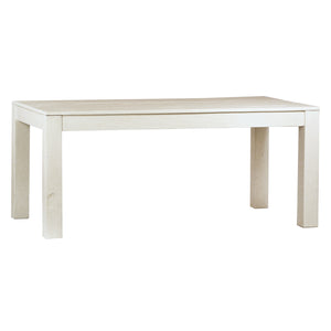 Dovetail Miranda Dining Table White 72" White Paint Lacquer Finish Pine Wood DOV5271