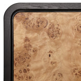 Dovetail Brennan Sideboard Oak Wood and Burl - Black and Natural Burl