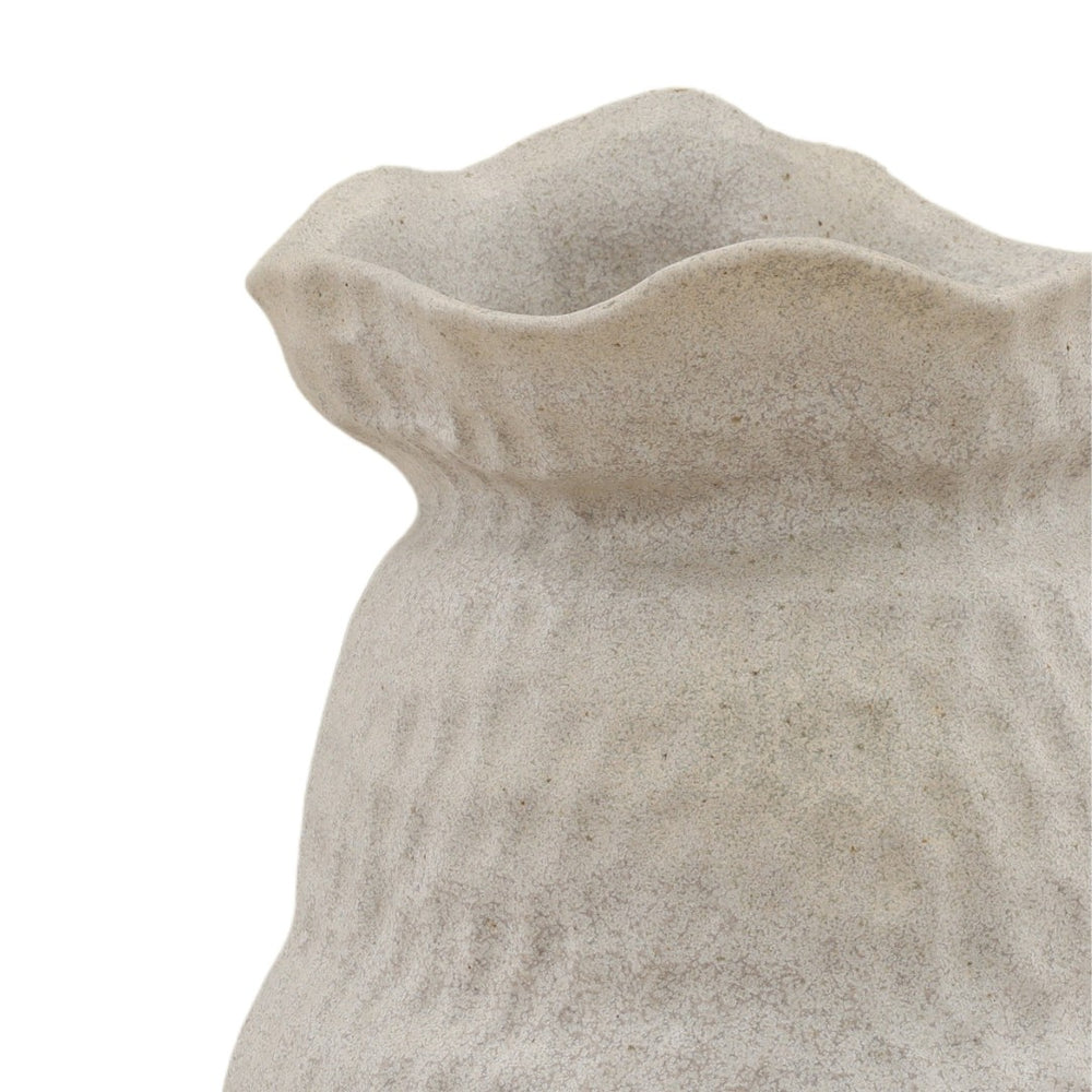 Karina Living Pavona Vase Light Grey - Handcrafted Porcelain Decor for Modern Minimalist Interiors & Floral Displays DOV59000-LTGR