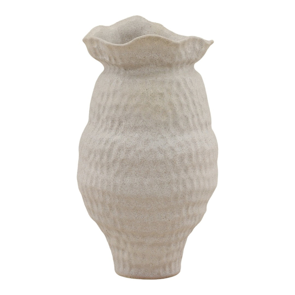 Karina Living Pavona Vase Light Grey - Handcrafted Porcelain Decor for Modern Minimalist Interiors & Floral Displays DOV59000-LTGR