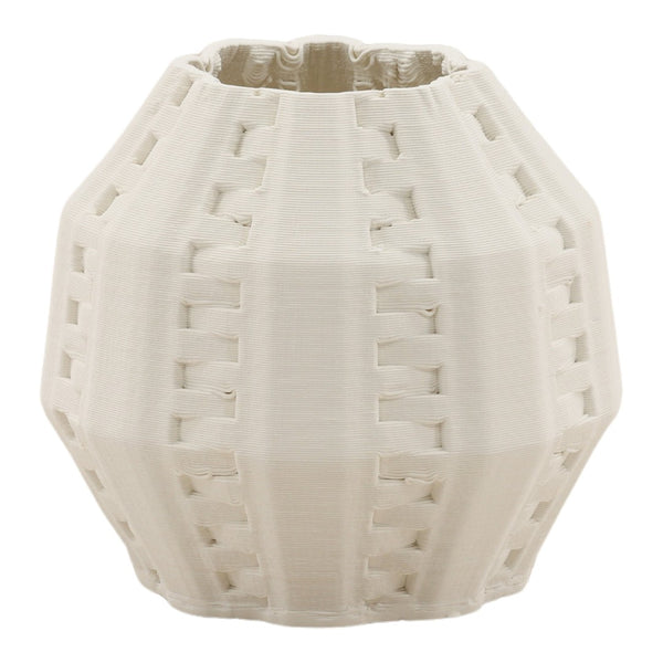Karina Living Ginevra Vase Ivory - Sculptural 3D-Printed Porcelain Decor for Modern Interiors, Elegant Design DOV59004-IVRY