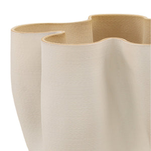 Karina Living Honor Vase Cream - Modern 3D-Printed Porcelain Accent for Stylish Home Decor & Centerpieces DOV59006-CREM