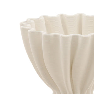 Karina Living Kyra Vase Ivory - Modern 3D Printed Porcelain Decor, Elegant Focal Point for Artful Interiors DOV59007-IVRY