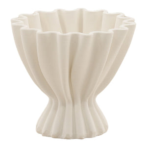 Karina Living Kyra Vase Ivory - Modern 3D Printed Porcelain Decor, Elegant Focal Point for Artful Interiors DOV59007-IVRY