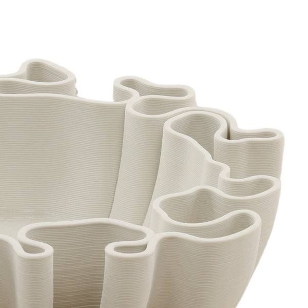 Karina Living Pompey Bowl Ivory - Modern 3D-Printed Porcelain Centerpiece for Elegant Home Décor and Styling DOV59008-IVRY