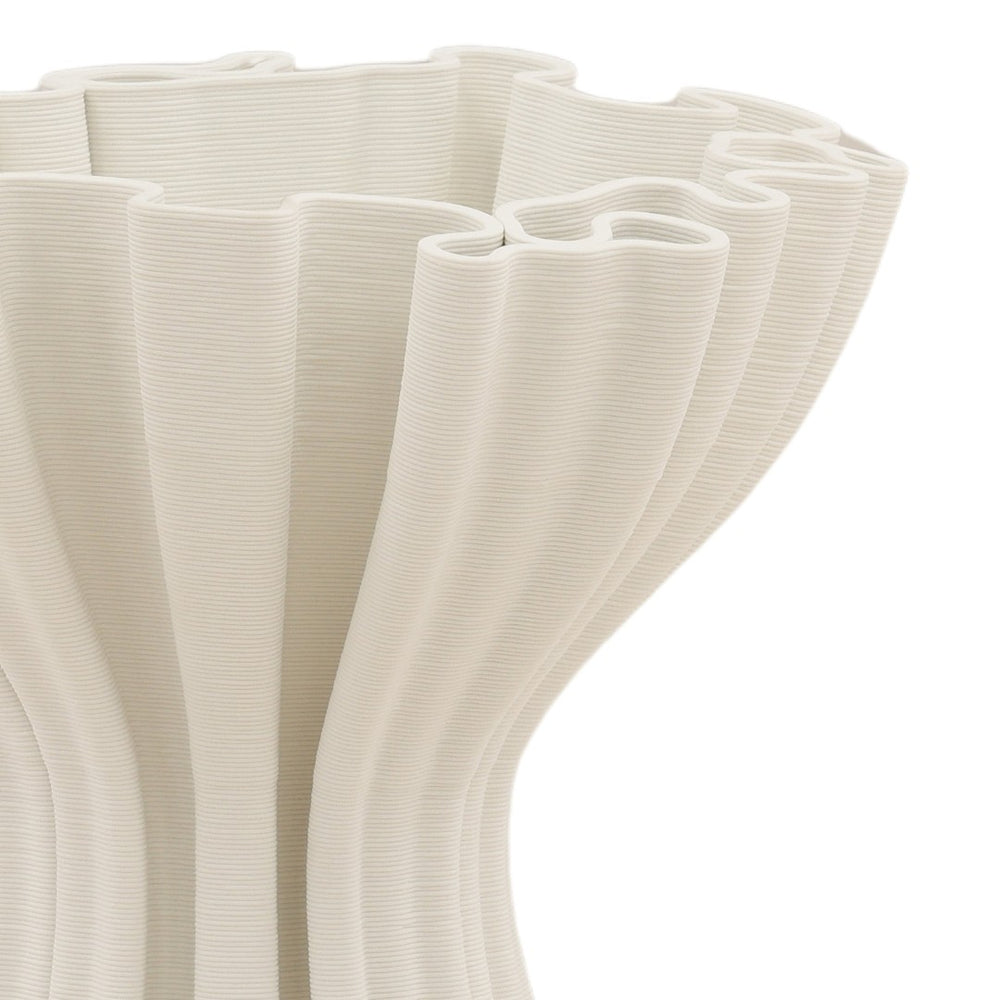Karina Living Pompey Vase Ivory - Elegant 3D-Printed Porcelain Accent for Modern Home Decor & Stylish Interiors DOV59009-IVRY