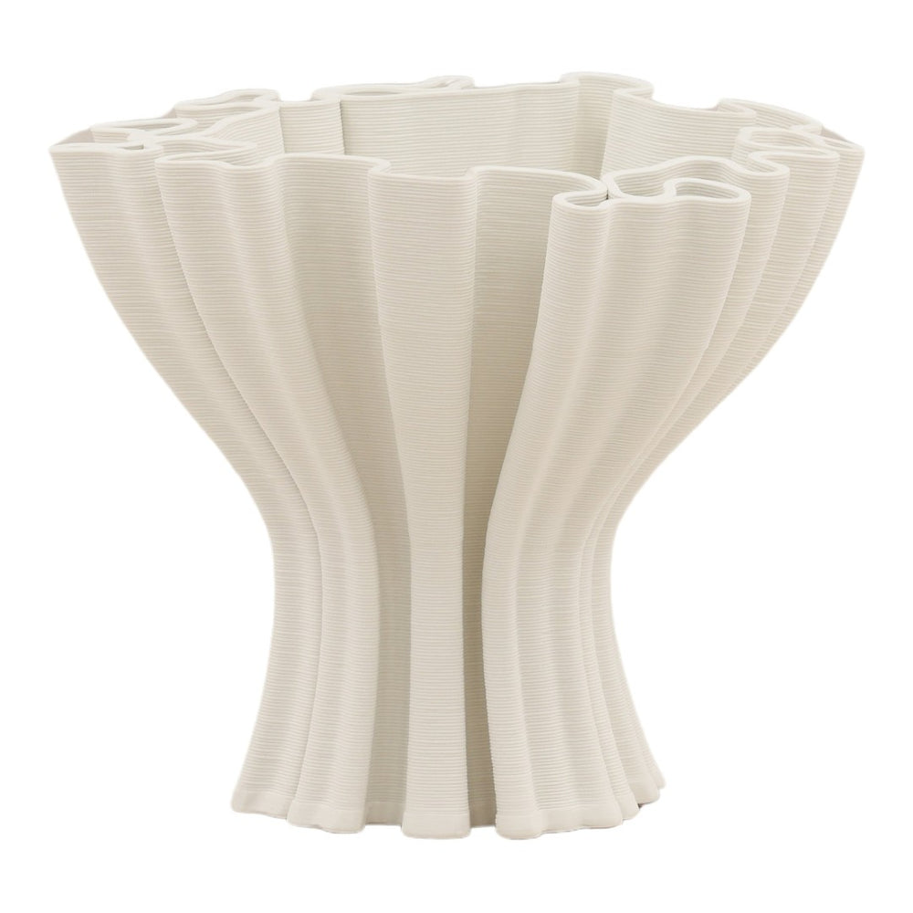 Karina Living Pompey Vase Ivory - Elegant 3D-Printed Porcelain Accent for Modern Home Decor & Stylish Interiors DOV59009-IVRY