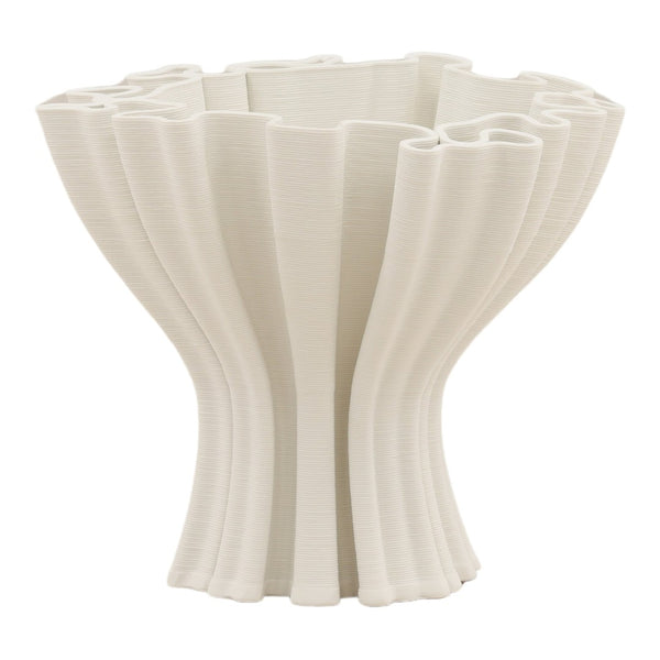 Karina Living Pompey Vase Ivory - Elegant 3D-Printed Porcelain Accent for Modern Home Decor & Stylish Interiors DOV59009-IVRY