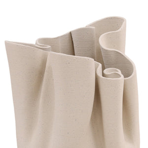 Karina Living Aurea Vase Large Ivory - Sculptural 3D-Printed Porcelain Decor for Modern Home Styling & Accents DOV59010-IVRY-LG