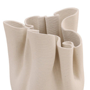 Karina Living Aurea Vase Small Ivory - Modern 3D-Printed Porcelain Accent for Elegant Home Decor & Display DOV59010-IVRY-SM