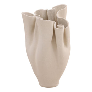 Karina Living Aurea Vase Small Ivory - Modern 3D-Printed Porcelain Accent for Elegant Home Decor & Display DOV59010-IVRY-SM