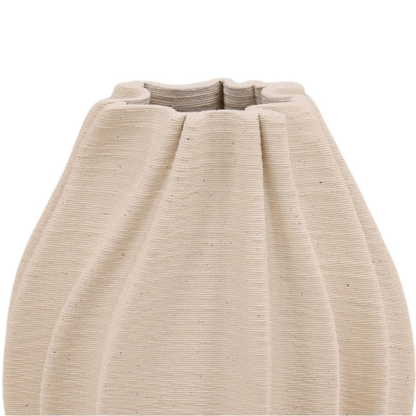 Karina Living Umi Vase - Modern 3D Printed Porcelain Accent for Elegant Decor, Ideal for Artificial Botanicals DOV59013-IVRY