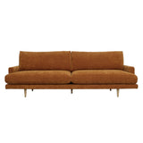Dovetail Antonio Sofa Polyester Chenille and Select Hardwood Frame - Burnt Orange with Natural