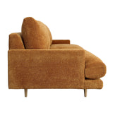 Dovetail Antonio Sofa Polyester Chenille and Select Hardwood Frame - Burnt Orange with Natural