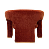 Dovetail Griselda Occasional Chair Polyester Velvet Upholstery and Select Hardwood Frame - Burgundy 