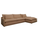 Karina Living Chaise Sectional Chenille Boucle Blend - Sand