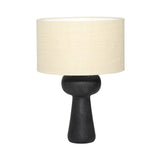 Karina Living Table Lamp Wood and Jute Shade - Black and Beige