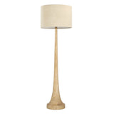 Dovetail Charlene Floor Lamp Wood and Jute Shade - Natural and Beige