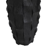 Dovetail Reeves Table Lamp Wood and Raffia Shade - Black and Natural