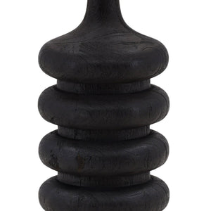 Karina Living Ramiro Table Lamp in Black - Stylish Mango Wood Base & Textured Jute Shade for Warm, Modern Lighting DOV63025-BLCK