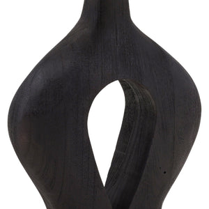 Karina Living Delilah Table Lamp - Elegant Black Mango Wood Base with Jute Shade for Rustic Modern Home Décor DOV63026-BLCK