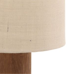 Karina Living Anwen Table Lamp - Rustic Mango Wood Base with Woven Jute Shade for Cozy Modern Decor Spaces DOV63031-BRWN