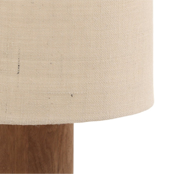 Karina Living Anwen Table Lamp - Rustic Mango Wood Base with Woven Jute Shade for Cozy Modern Decor Spaces DOV63031-BRWN