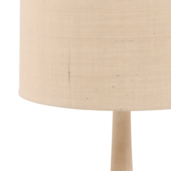 Karina Living Charlene Table Lamp - Coastal-Inspired Natural Wood & Jute Design for Elegant Ambient Lighting DOV63036-NABR