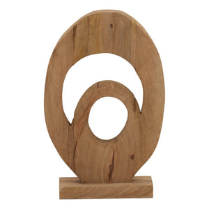 Karina Living Hespera Mango Wood Sculpture - Light Brown Elegance for Modern Home Decor & Stylish Focal Point DOV63053-LTBR-LG