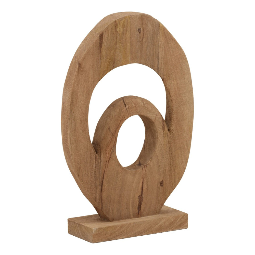 Karina Living Hespera Mango Wood Sculpture - Light Brown Elegance for Modern Home Decor & Stylish Focal Point DOV63053-LTBR-LG