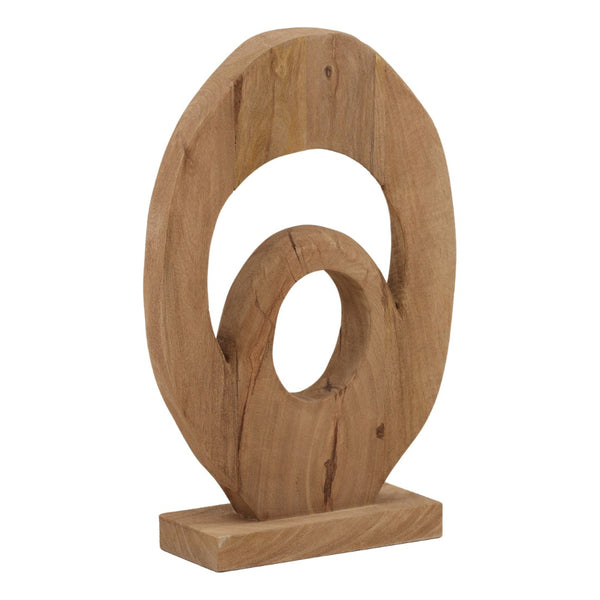Karina Living Hespera Mango Wood Sculpture - Light Brown Elegance for Modern Home Decor & Stylish Focal Point DOV63053-LTBR-LG