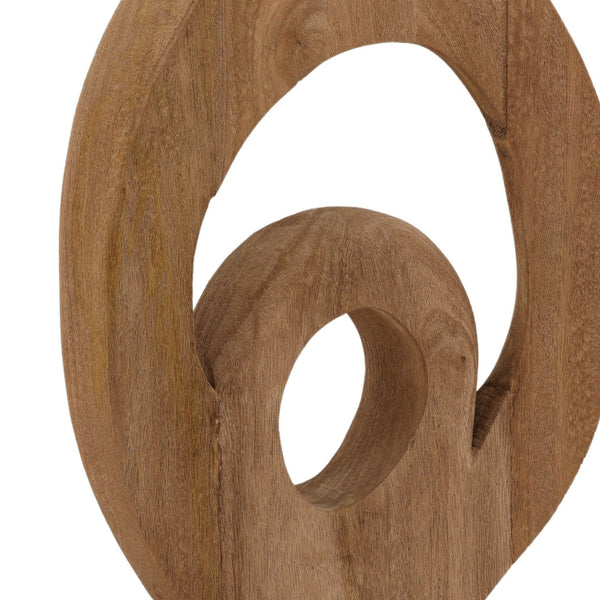 Karina Living Hespera Light Brown Mango Wood Sculpture - Elegant Modern Décor for Stylish Living Spaces & Shelves DOV63053-LTBR-SM