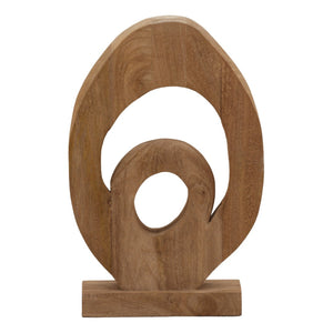 Karina Living Hespera Light Brown Mango Wood Sculpture - Elegant Modern Décor for Stylish Living Spaces & Shelves DOV63053-LTBR-SM