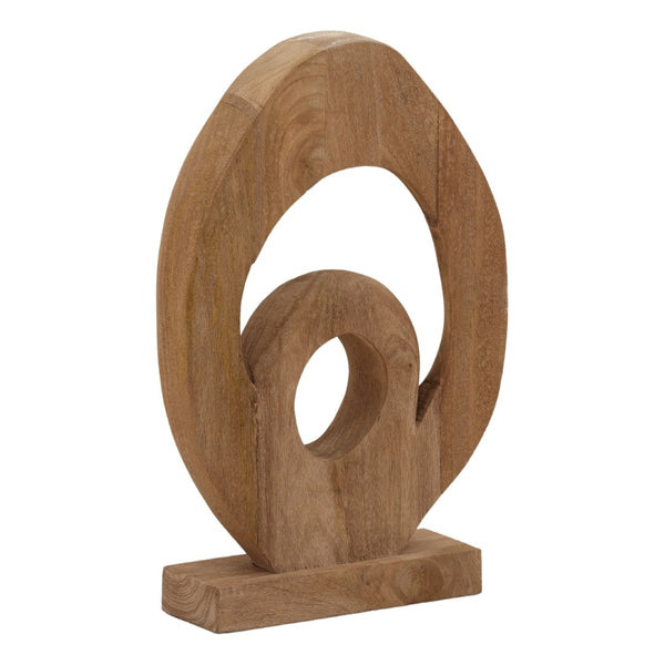 Karina Living Hespera Light Brown Mango Wood Sculpture - Elegant Modern Décor for Stylish Living Spaces & Shelves DOV63053-LTBR-SM
