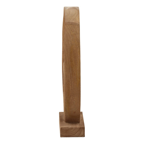 Karina Living Hespera Light Brown Mango Wood Sculpture - Elegant Modern Décor for Stylish Living Spaces & Shelves DOV63053-LTBR-SM