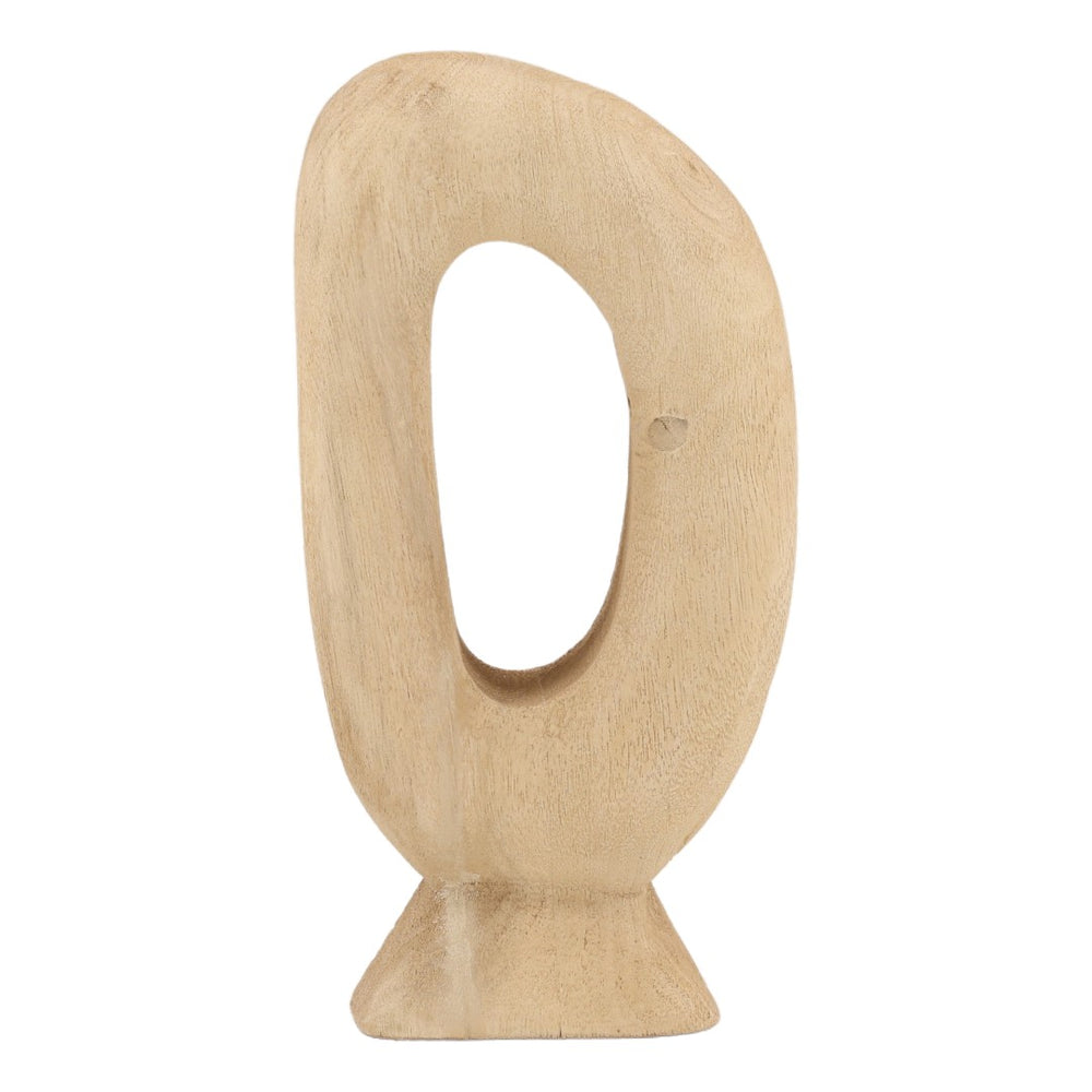 Karina Living Makara Sculpture - Handcrafted Mango Wood Accent Piece for Minimalist & Rustic Home Decor DOV63057-NABR-SM