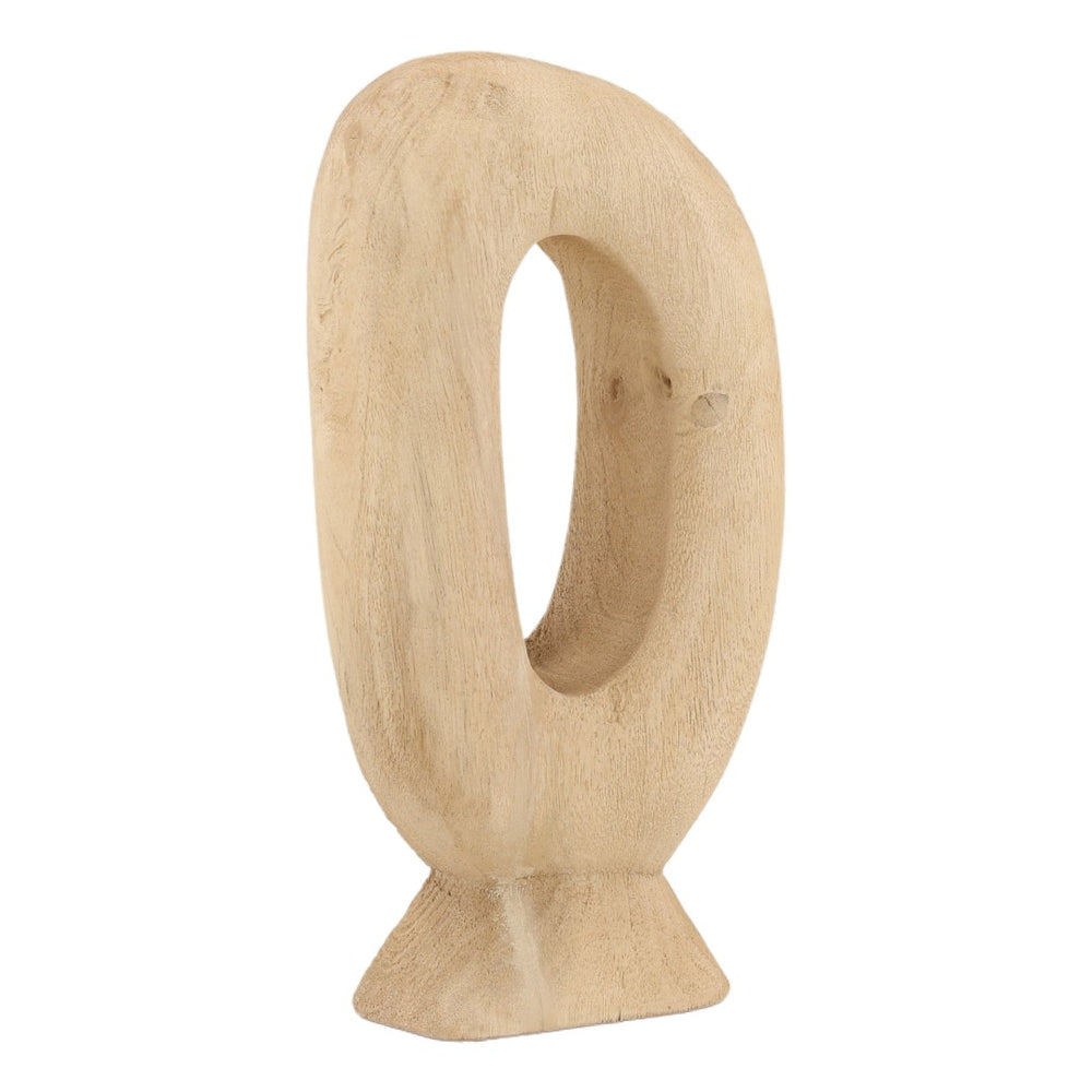 Karina Living Makara Sculpture - Handcrafted Mango Wood Accent Piece for Minimalist & Rustic Home Decor DOV63057-NABR-SM