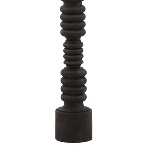 Karina Living Davenport Floor Lamp – Modern Black Mango Wood with Jute Shade for Stylish Ambient Lighting Decor DOV63069-BLCK