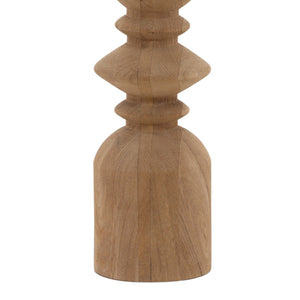 Karina Living Lanier Table Lamp - Elegant Light Brown Mango Wood Base with Raw Silk Shade for Timeless Decor DOV63071-LTBR