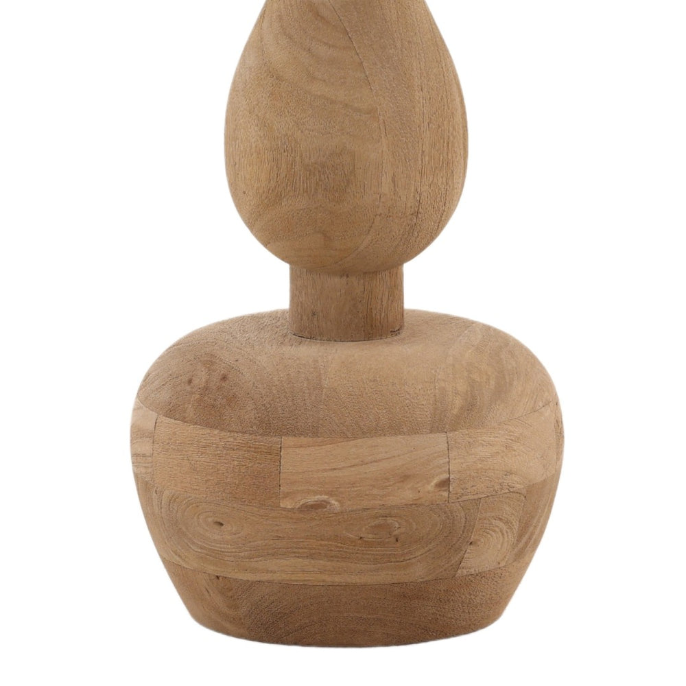 Karina Living Noir Table Lamp - Elegant Mango Wood Design with Raw Silk Shade for Warm, Ambient Lighting DOV63073-LTBR