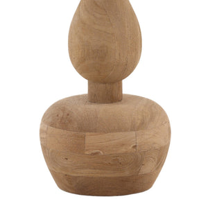 Karina Living Noir Table Lamp - Elegant Mango Wood Design with Raw Silk Shade for Warm, Ambient Lighting DOV63073-LTBR