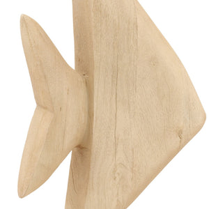 Karina Living Pacifica Hand-Carved Mango Wood Sculpture - Elegant Natural Accent for Modern & Rustic Spaces DOV63074-NABR