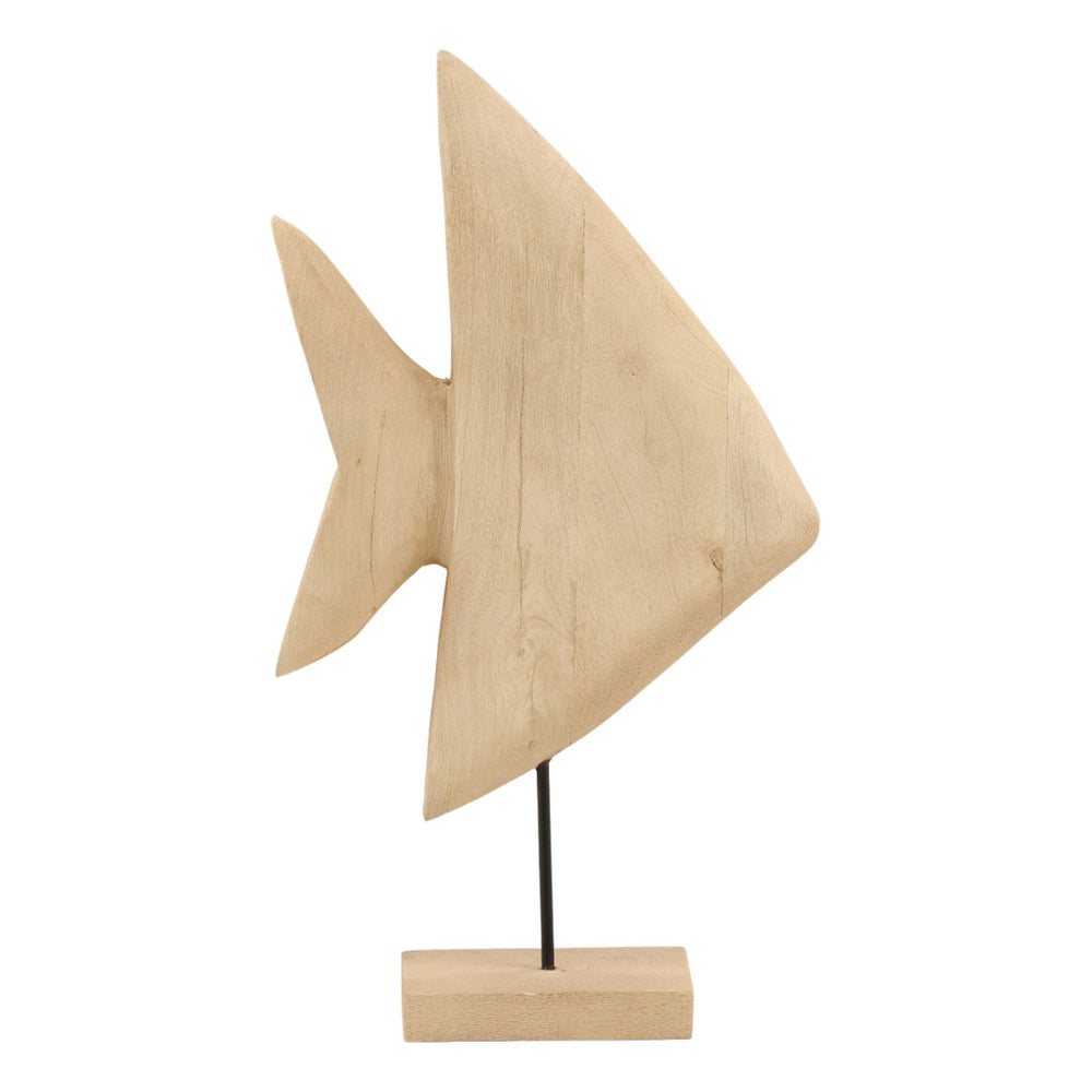 Karina Living Pacifica Hand-Carved Mango Wood Sculpture - Elegant Natural Accent for Modern & Rustic Spaces DOV63074-NABR