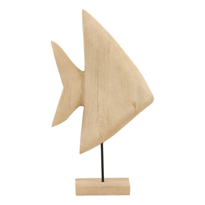 Karina Living Pacifica Hand-Carved Mango Wood Sculpture - Elegant Natural Accent for Modern & Rustic Spaces DOV63074-NABR
