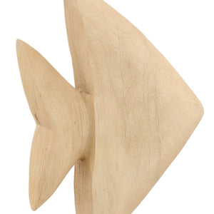 Karina Living Pacifica Sculpture in Natural Brown - Hand-Carved Mango Wood Art Piece for Coastal Modern Decor DOV63075-NABR