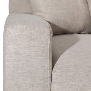 Dovetail Marcia L-Shape Sectional Linen Blend - Angora Sand