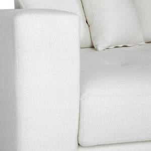 Dovetail Maxe Chaise Sectional Polyester Upholstery and Select Hardwood Frame - Ivory