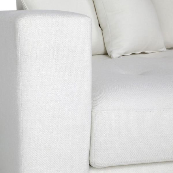 Dovetail Maxe Chaise Sectional Polyester Upholstery and Select Hardwood Frame - Ivory