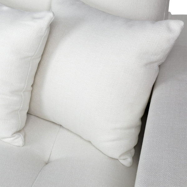 Dovetail Maxe Chaise Sectional Polyester Upholstery and Select Hardwood Frame - Ivory